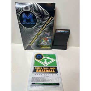 Super Challenge Baseball for Atari VCS 2600 CIB Complete In Box